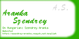 aranka szendrey business card